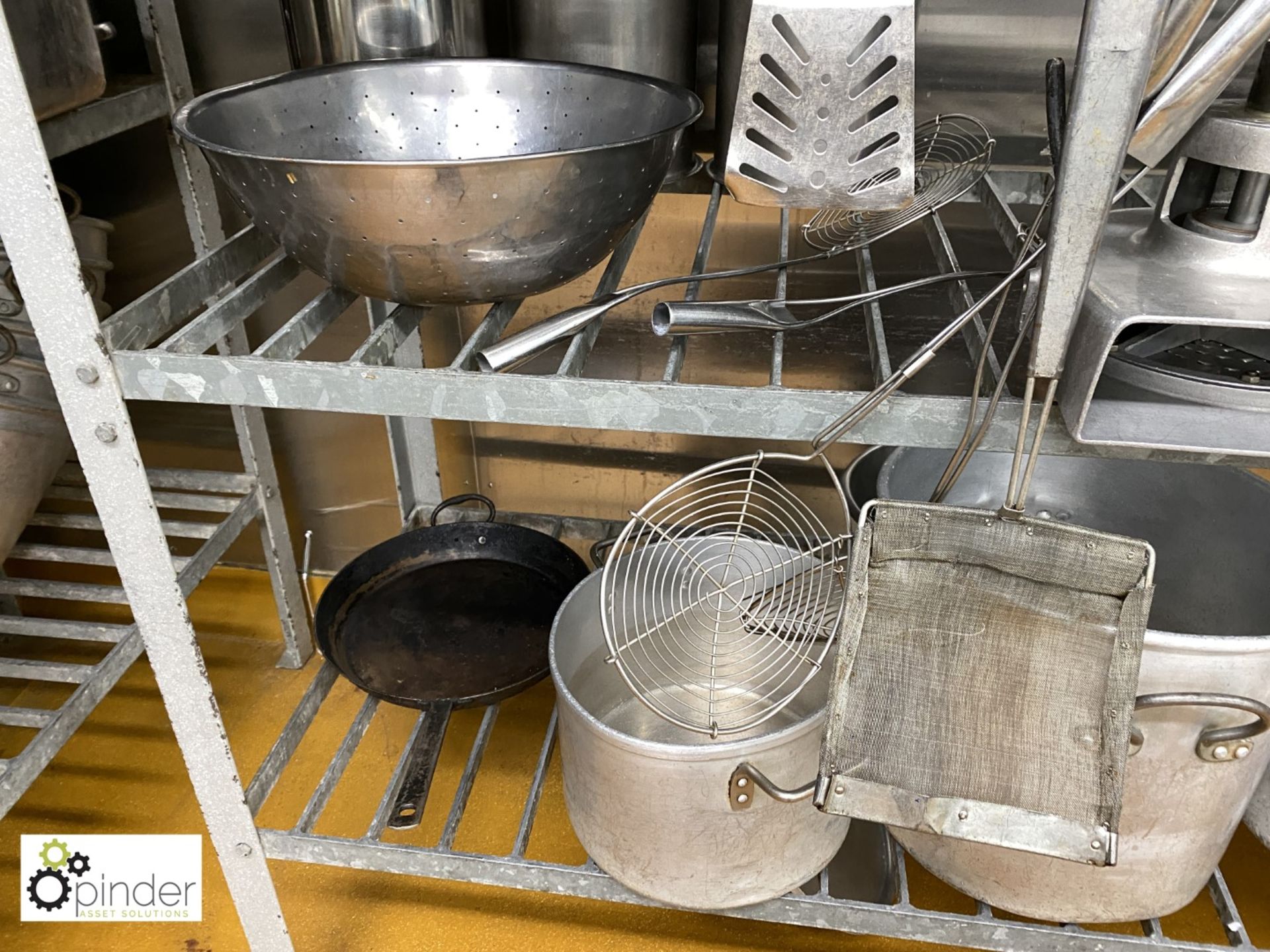 Large quantity Cooking Pots, Sieves, Trays, Pans, etc, to rack (located in Pot Wash Room, - Image 11 of 11