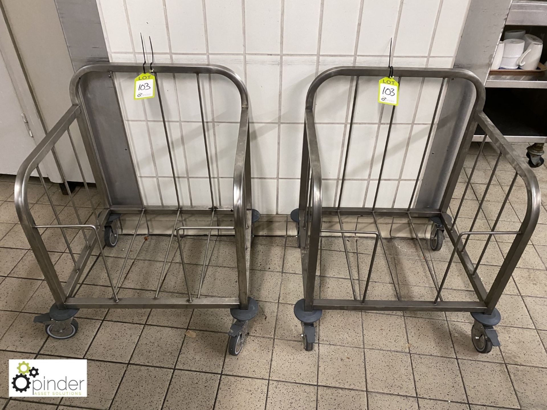 2 Tray Collection Trolleys (located in Tray Wash Room, Basement) **** please note this lot needs