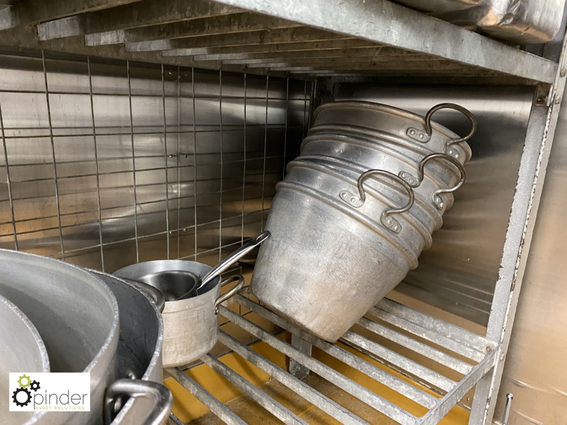 Large quantity Cooking Pots, Trays, etc, to rack (located in Pot Wash Room, Basement) **** please - Image 7 of 8