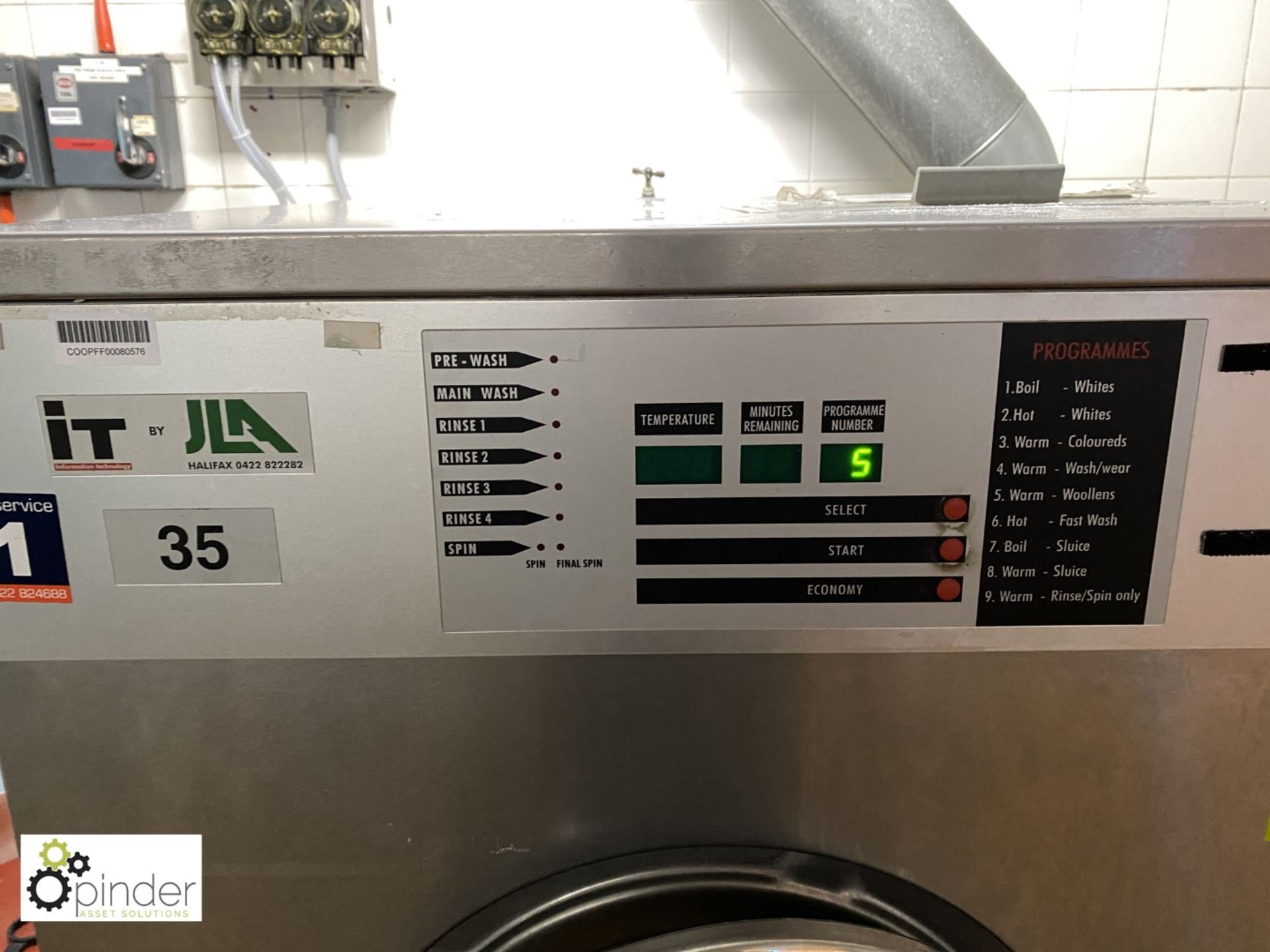 Ipso WE165C Commercial Washing Machine, capacity 165litres, 415volts (located in Main Kitchen, - Image 3 of 4