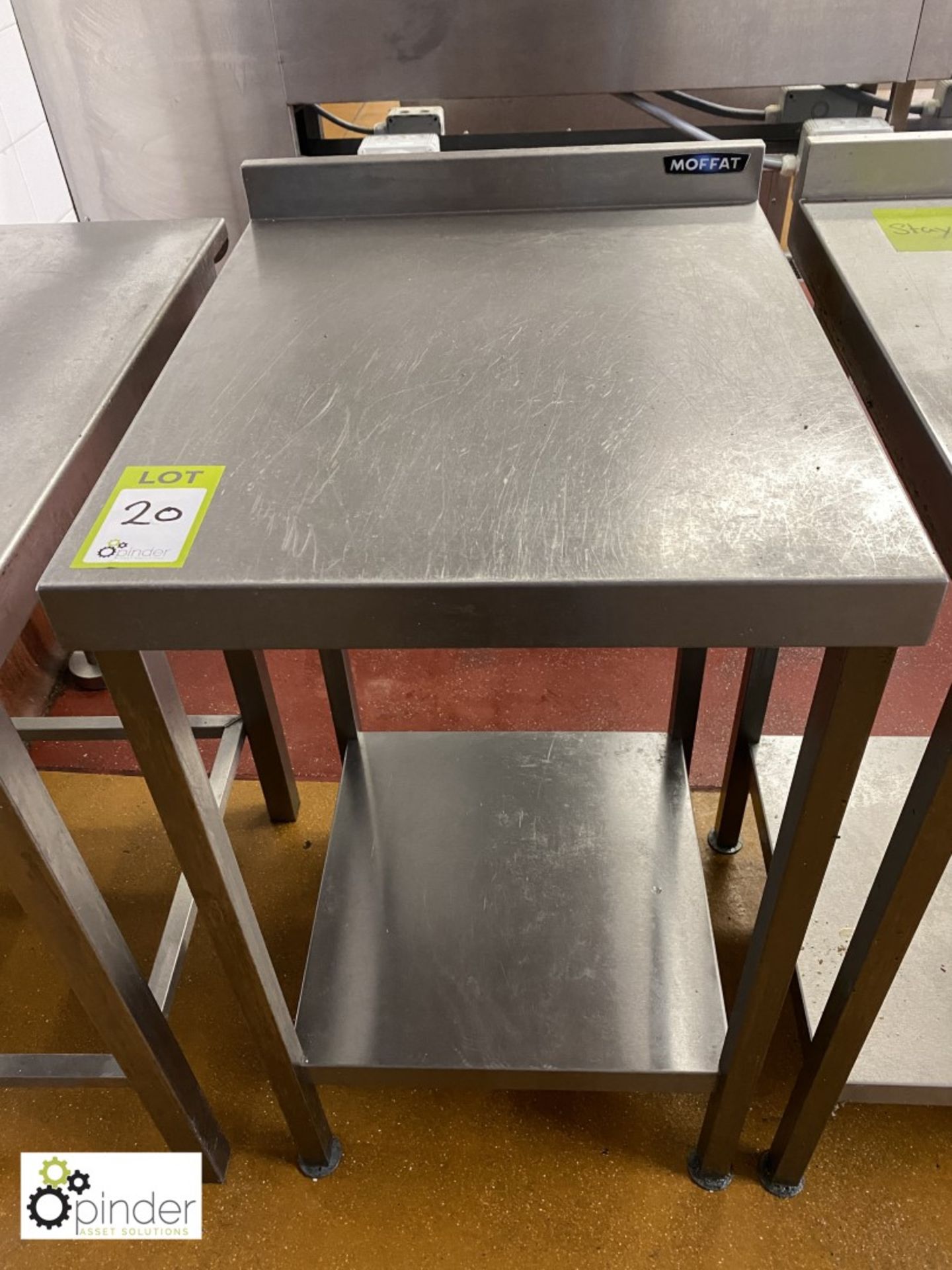 Moffat stainless steel side Preparation Table, 500mm x 600mm (located in Main Kitchen,