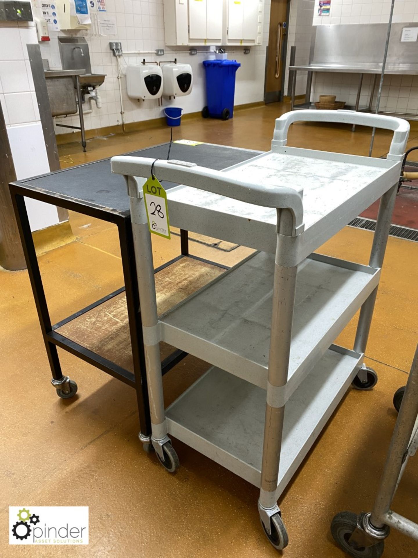 2 multi-shelf Serving Trolleys (located in Main Kitchen, Basement) **** please note this lot needs