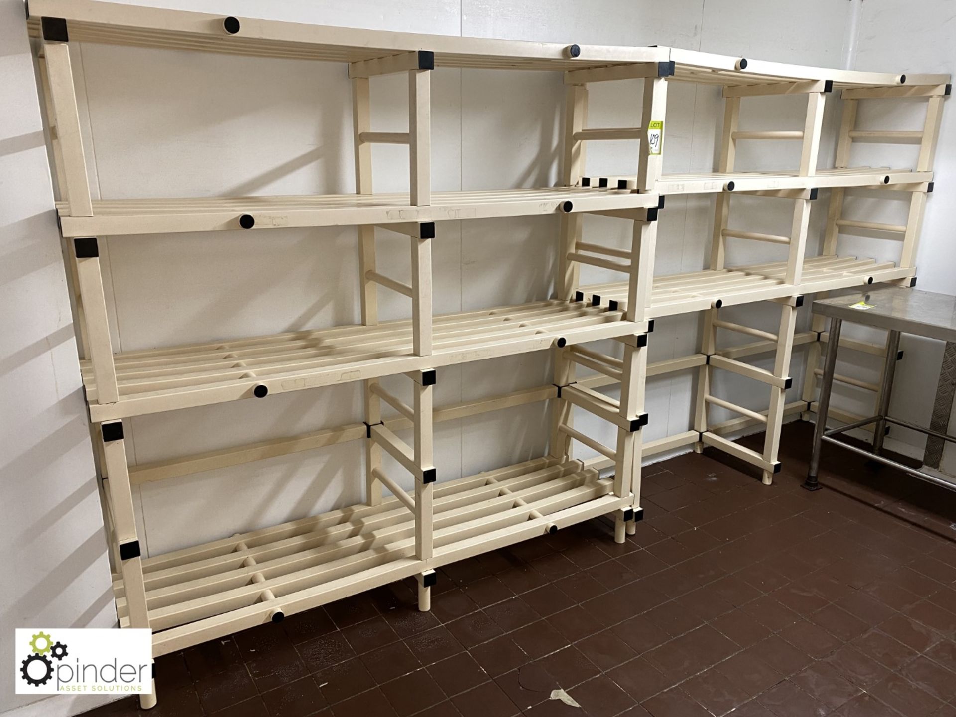 4 plastic Food Racks, approx. 1800mm x 500mm (located in Rear Walk In Fridge, Basement) ****