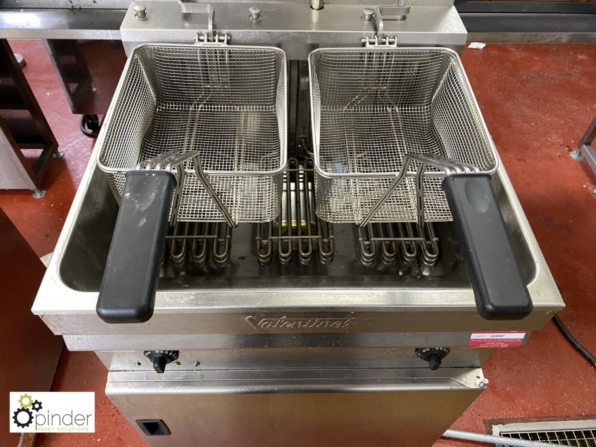 Valentine stainless steel twin basket Deep Fat Fryer, 415volts (located in Main Kitchen, - Image 2 of 3