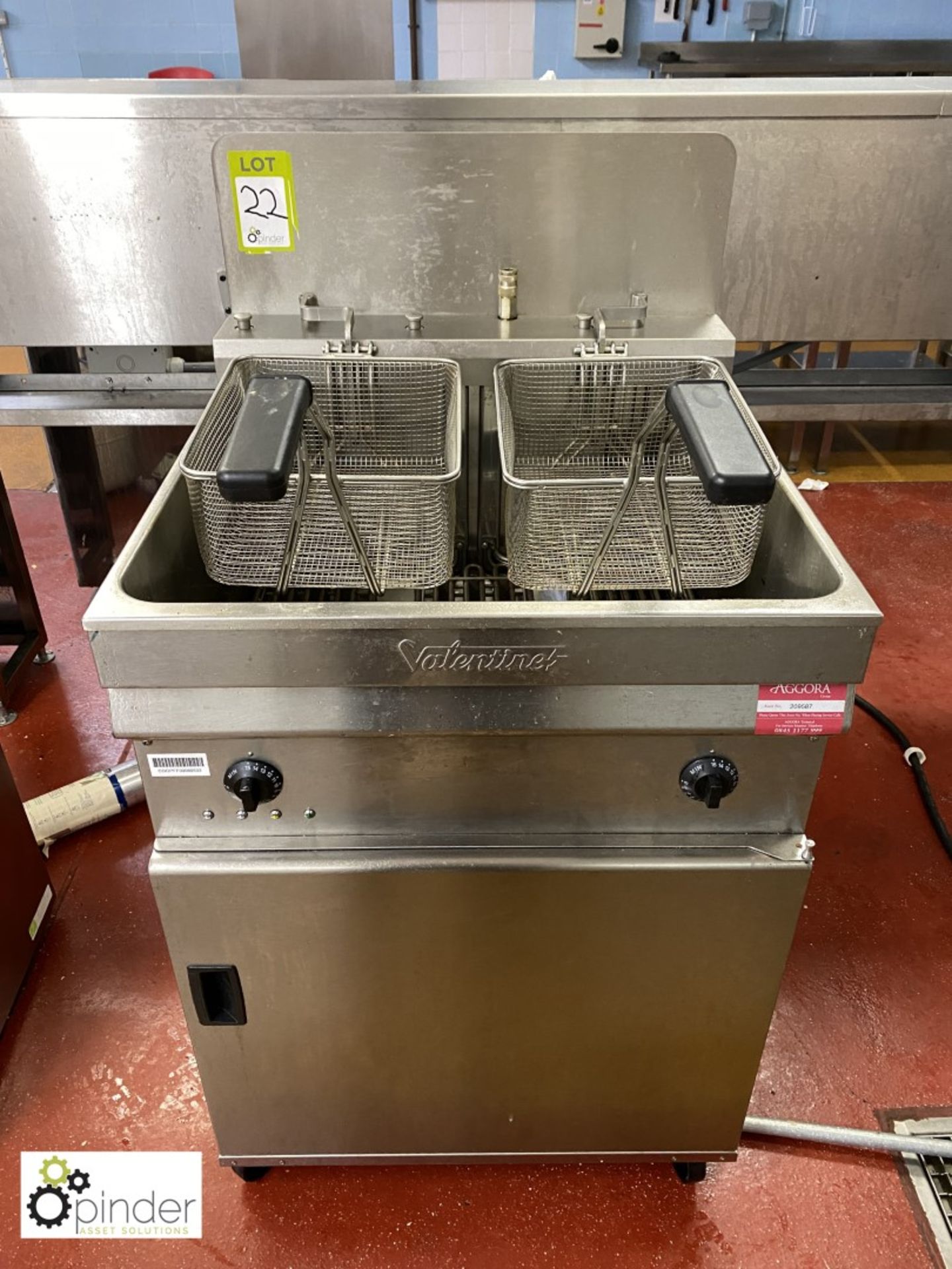 Valentine stainless steel twin basket Deep Fat Fryer, 415volts (located in Main Kitchen,