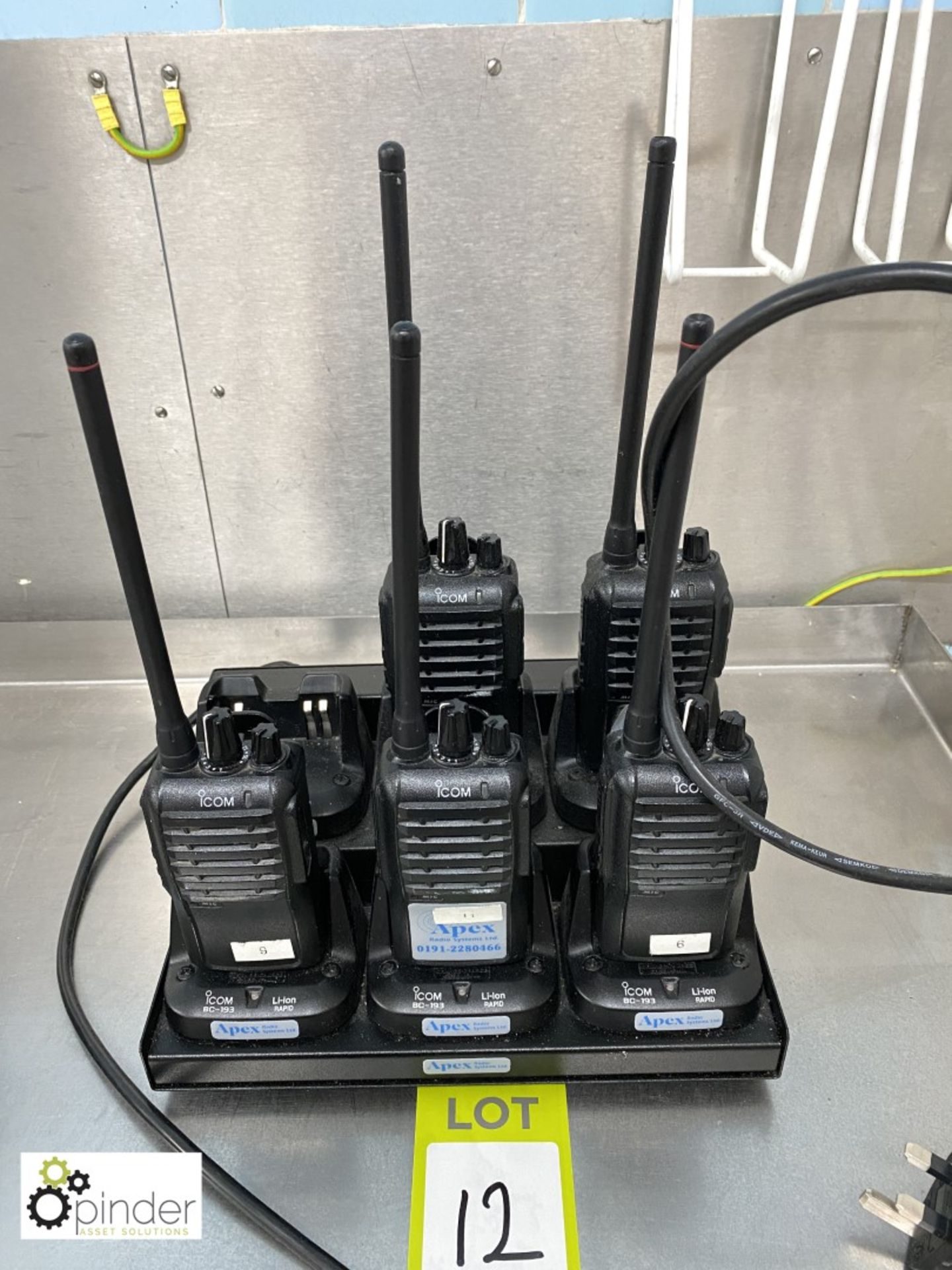 5 iCom Short Wave Radios with 6-station charging unit (located in Main Kitchen, Basement) ****