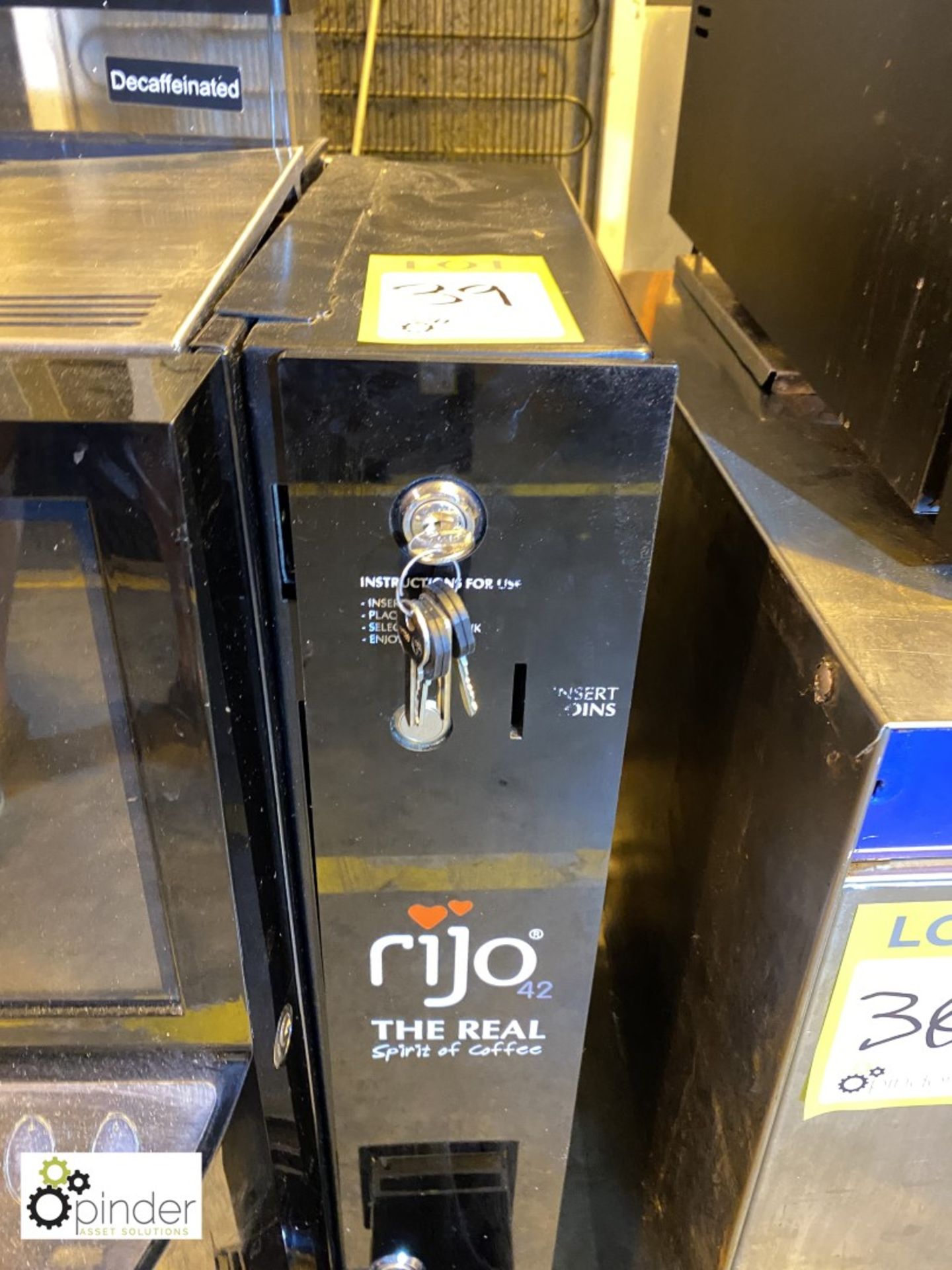 Rijo 42 coin operated Coffee Machine, 240volts - Image 2 of 3