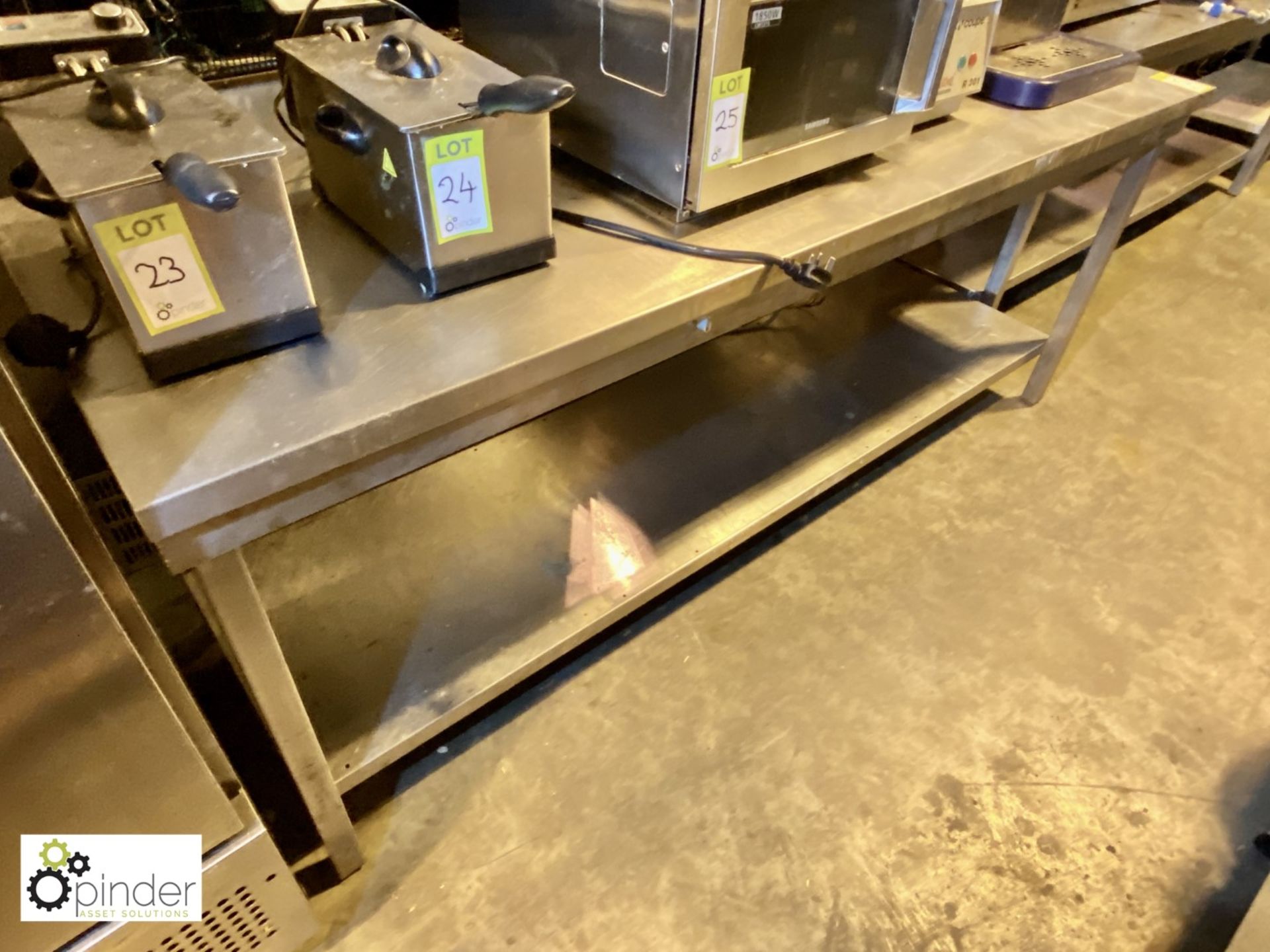 Stainless steel Preparation Table, 2100mm x 700mm, with undershelf - Image 2 of 2