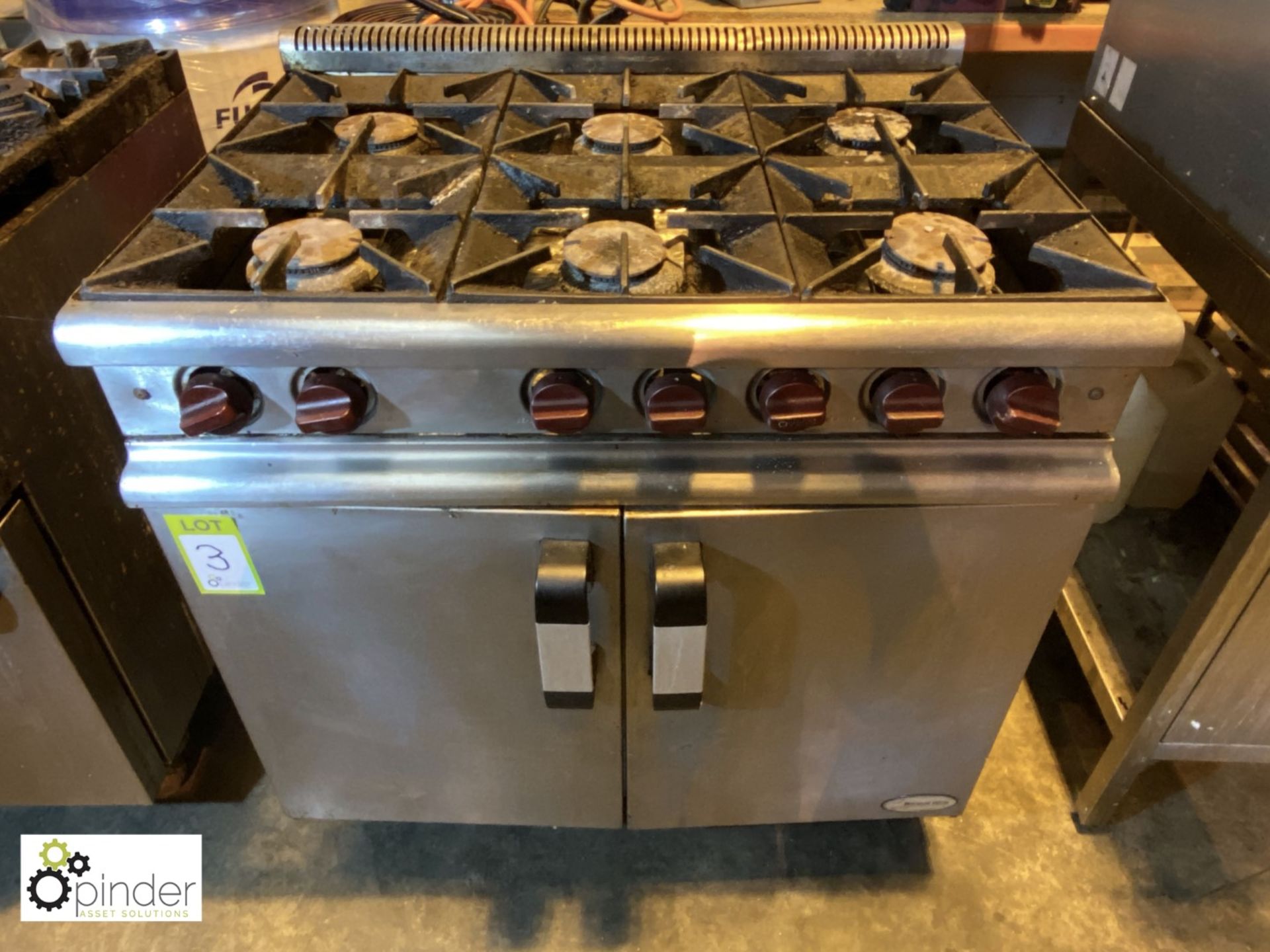 Moorwood Vulcan stainless steel 6-ring double door gas Oven