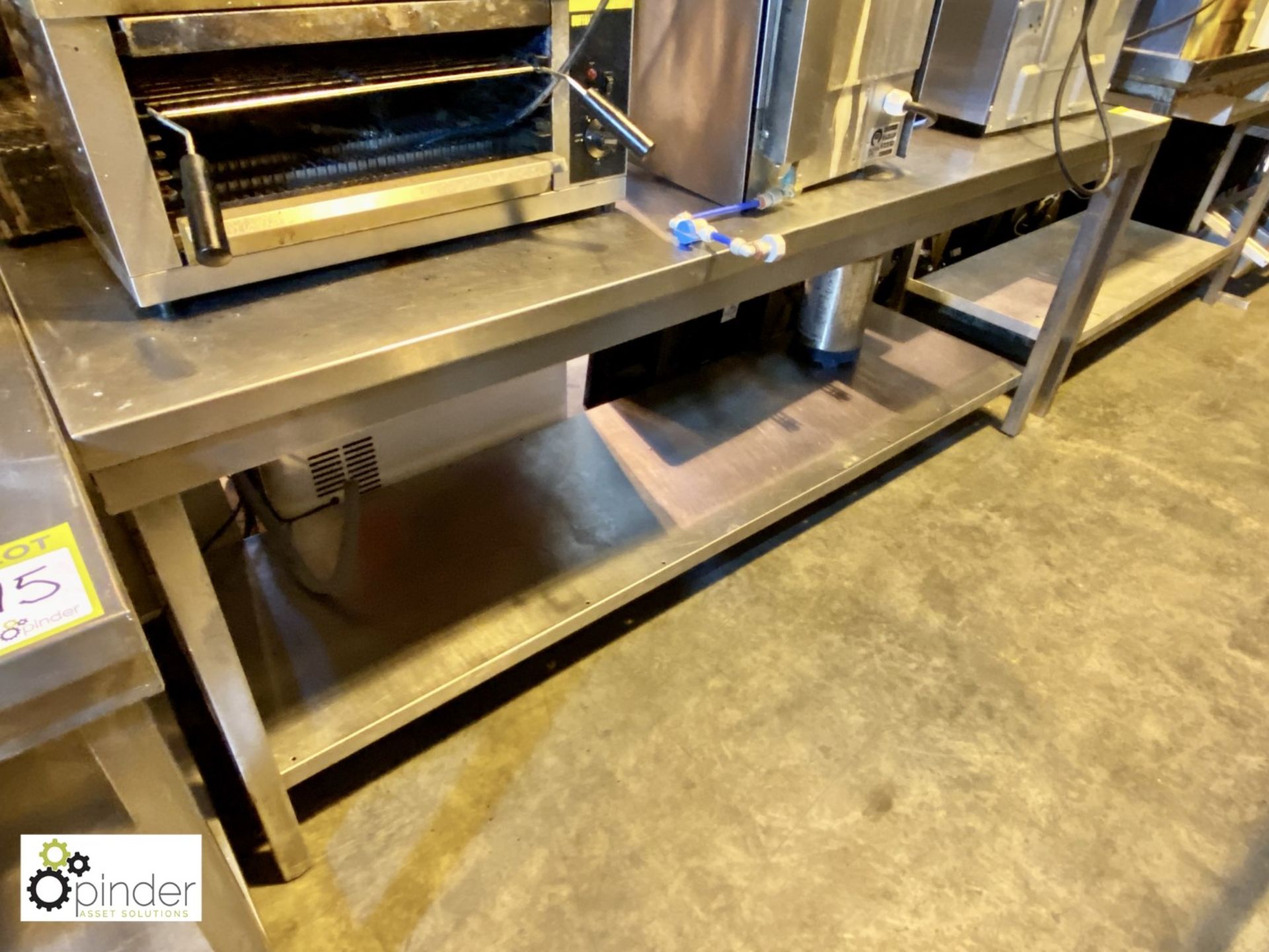 Stainless steel Preparation Table, 2100mm x 700mm, with undershelf - Image 2 of 2