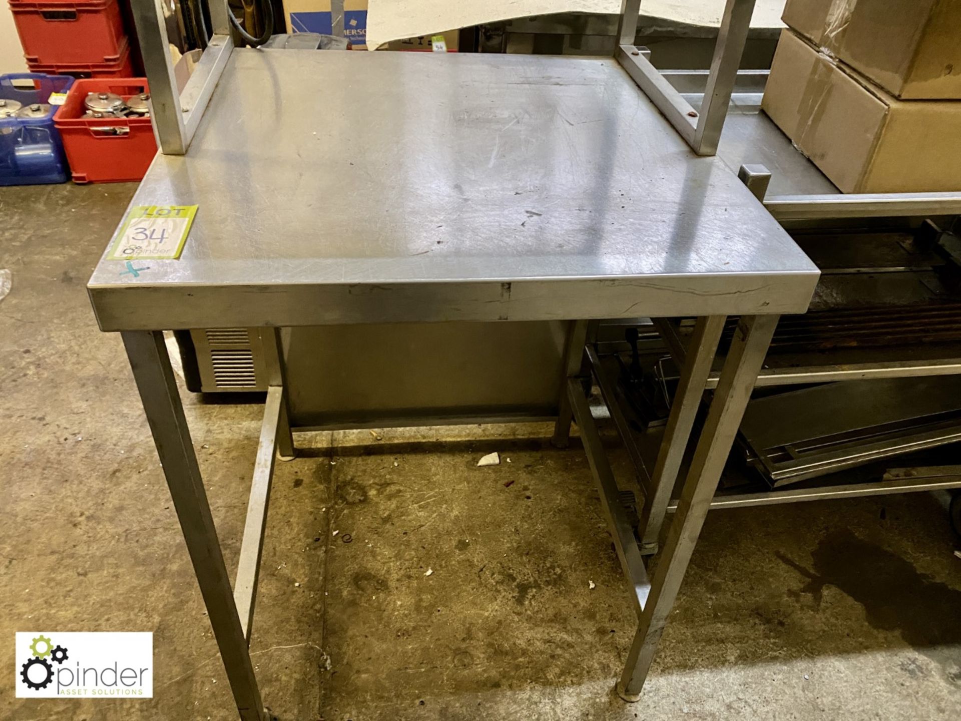 Stainless steel Preparation Table, 695mm x 700mm x 900mm, with additional shelf - Image 2 of 2