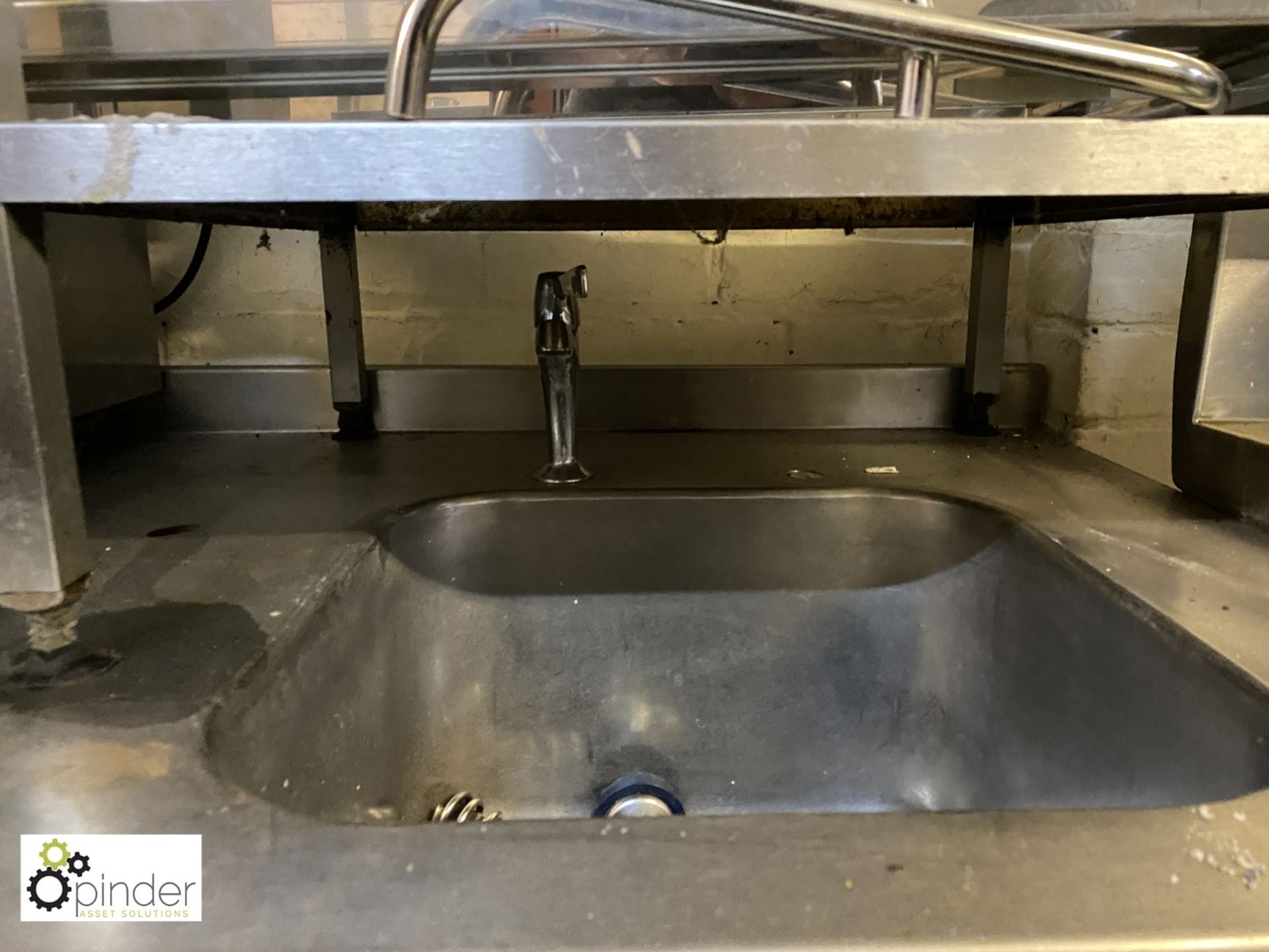 Stainless steel Sink, 1630mm x 700mm x 840mm, with tap and wash down gun - Image 2 of 3