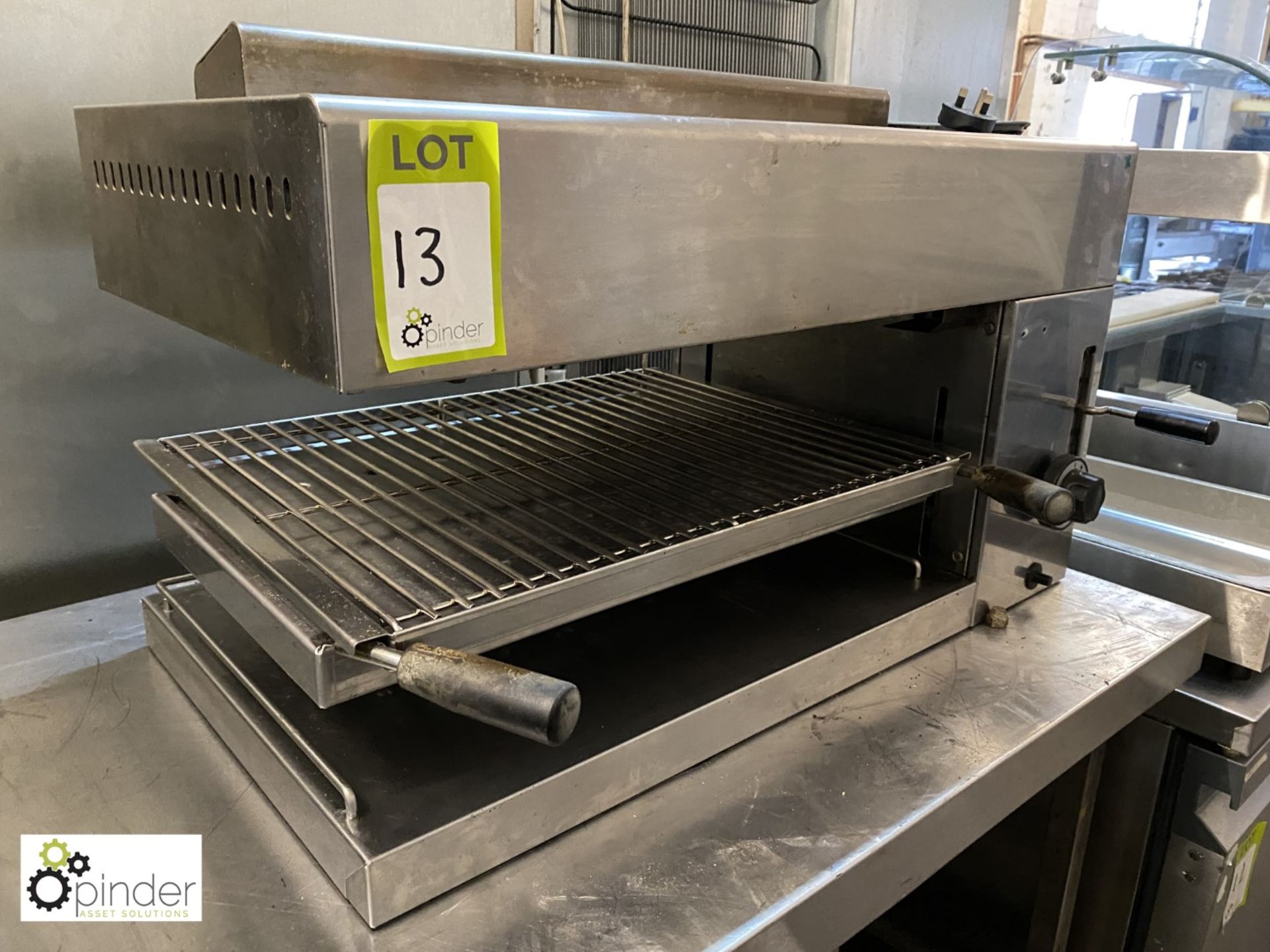 Stainless steel gas fired height adjustable Grill, 750mm x 400mm x 420mm - Image 2 of 2