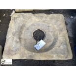 Original Yorkshire stone Drain Gully, approx. 19in x 24in