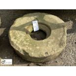 Original Yorkshire stone Mill Wheel, approx. 21in diameter