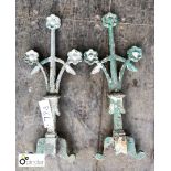 Pair of Victorian cast iron Roof Finials, approx. 24in high