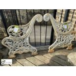 Pair of Victorian Rope and Floral Decorative Bench Ends.