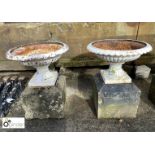 Pair of original Victorian cast iron Campania Gard