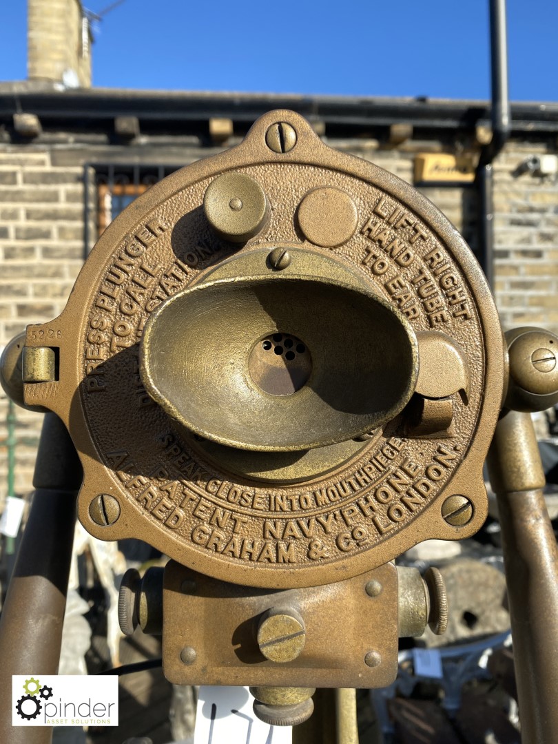 Original bronze Submarine Telephone, makers mark " - Image 4 of 5