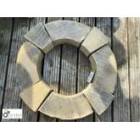 Yorkshire stone 8 section oval Window Surround, approx. 27in high x 29in wide