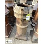 Victorian salt glazed terracotta Chimney Pot, 33in high