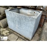 Original galvanised water cistern Planter, approx. 27in high x 26in wide x 37in long