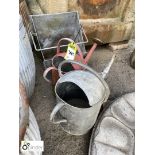 2 vintage galvanised Watering Cans