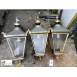 Matching set of Pub Lanterns with scroll brackets, approx. 32in high