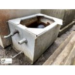 Original galvanised Water Cistern / Planter, approx. 12in x 12in x 18in long