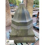 Original Yorkshire gritstone Pier Finial, approx. 44in high x 30in diameter (please note this lot is