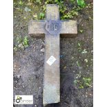 Yorkshire stone Cross Finial, approx. 42in high (please note this lot is located at Berry Brow,