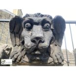 18th Century Yorkshire stone Winged Lion Gargoyle, approx. 12in high x 15in wide