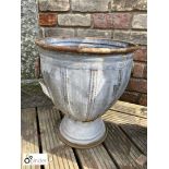 Galvanised Garden Planter with swinging handles, approx. 17in high
