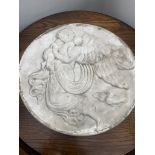 Statuary white marble Wall Plaque, circa 1800s, wi