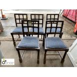 Set of 5 Pub Chairs with lattice backs (please note this lot is located at Lockwood, Huddersfield)