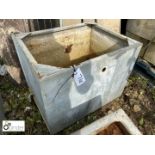 Original galvanised Water Tank / Planter, approx. 20in high x 20in wide x 26in long