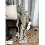 Small Spelter Figurine of a cherub holding a bow and arrow, approx. 14in high