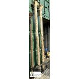 Pair of Victorian cast iron Columns with floral and fluted design with Corinthian tops, providence