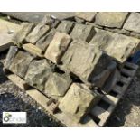 2 pallets of triangular Yorkshire stone Wall Copings, approx. 21 linear metre