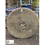 Original granite Millstone, approx. 63in diameter x 17in high (please note this lot is located at