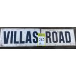 Ceramic Street Name “Villa’s Road”