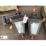 Pair of metal Pub Lanterns, approx. 26in high