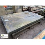 Original Yorkshire stone Tabletop, approx. 38in x 55in (please note this lot is located at Berry