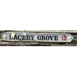 Cast iron Georgian Street Name “Laceby Grove”