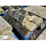 Pallet of Yorkshire stone triangular Copings, approx. 6 linear metres.