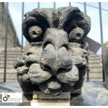 18th Century Yorkshire stone Gargoyle, approx. 10in high x 10in wide