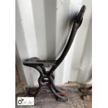 Pair of original cast iron Bench Ends, approx 30in high