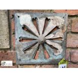 Pair of Victorian bronze Air Vents, approx. 12in x 12in