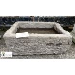 Yorkshire stone Trough, approx. 10in high x 18in wide x 26in long