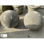 Pair of reconstituted stone Balls, approx. 16in diameter